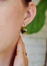 Load image into Gallery viewer, tortoise triangle earrings
