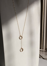 Load image into Gallery viewer, organic ring lariat necklace
