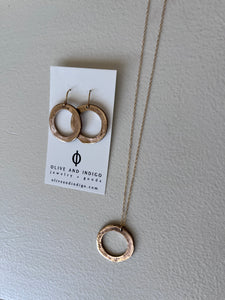 organic ring necklace, medium