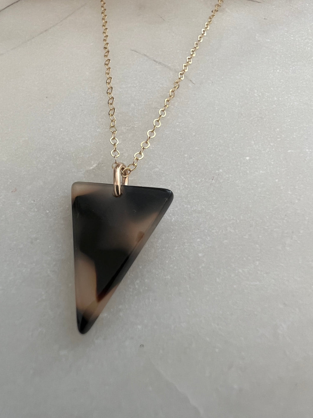 tortoise triangle necklace